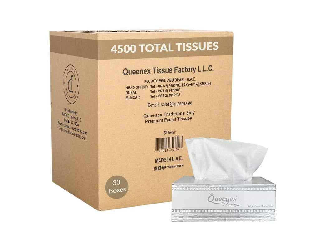Soft Facial Tissues, 4500 Total, 3-Ply, 30-Pack Bulk, 150 Tissues/Box