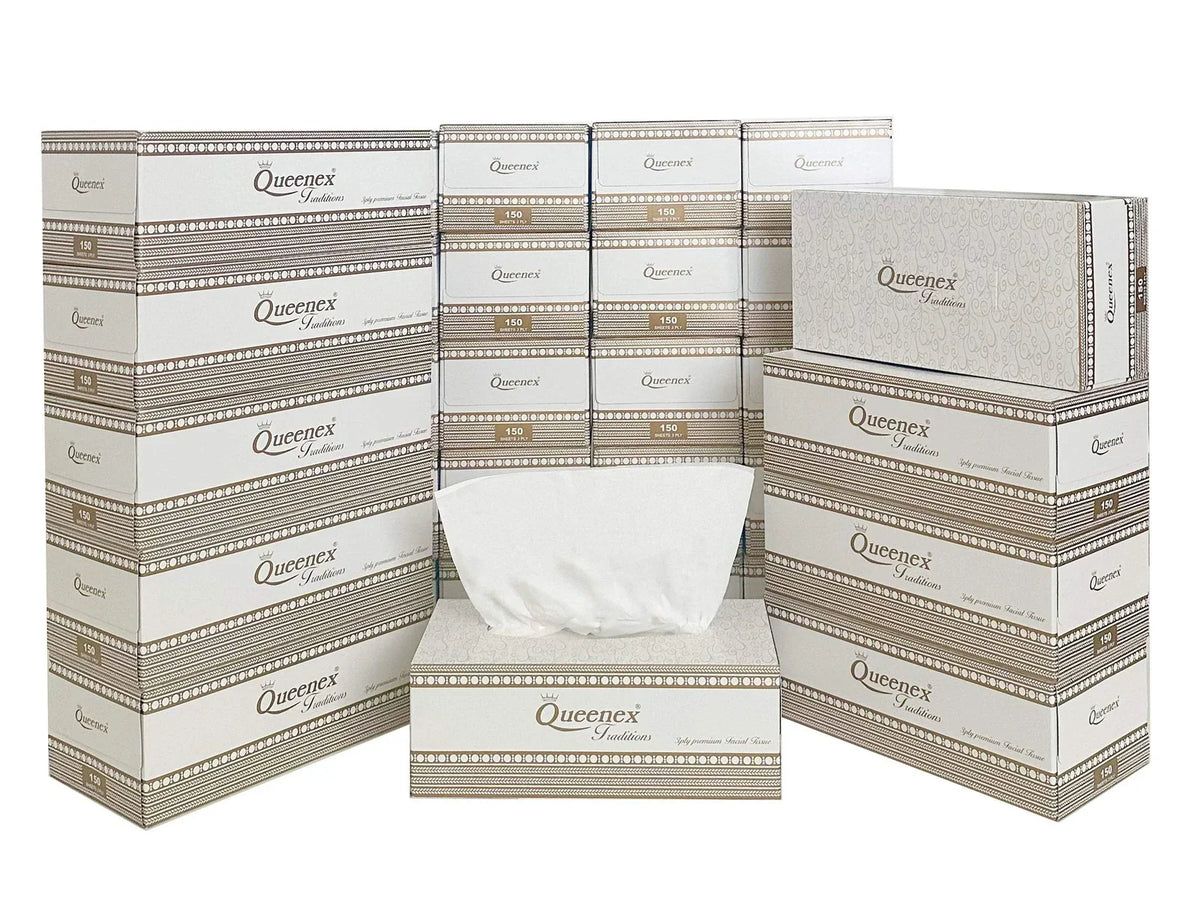 Soft Facial Tissues, 4500 Total, 3-Ply, 30-Pack Bulk, 150 Tissues/Box